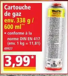 Norma WALTA Cartouche de gaz offre