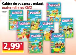 Norma Cahier de vacances enfant offre
