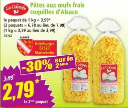 Norma La Colombe Pâtes aux œufs frais coquilles d'Alsace offre