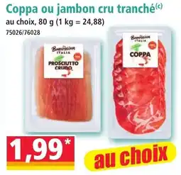 Norma Buenasima Coppa ou jambon cru tranché offre