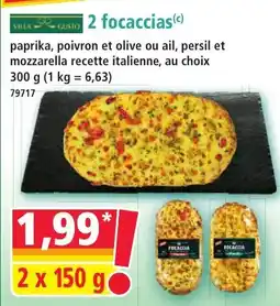 Norma Villa Gusto 2 focaccias offre