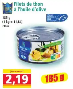 Norma Fiord Krone Filets de thon offre