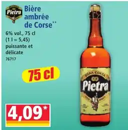 Norma Pietra Bière ambrée de Corse offre