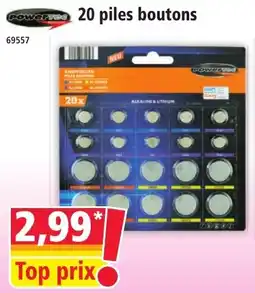 Norma POWERED 20 piles boutons offre