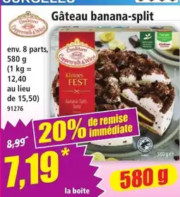 Norma Canditoneri Gâteau banana-split offre