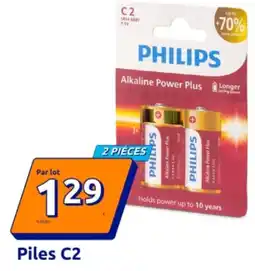 Action PHILIPS Piles C2 offre