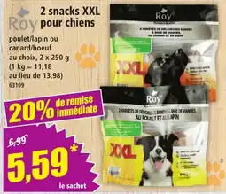 Norma Roy 2 snacks XXL pour chiens offre