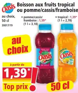 Norma Oasis Boisson aux fruits tropical ou pomme/cassis/framboise offre