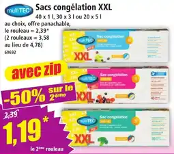 Norma multiTEC Sacs congélation XXL offre