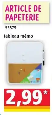 Norma tableau mémo offre