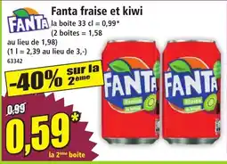 Norma Fanta fraise et kiwi offre