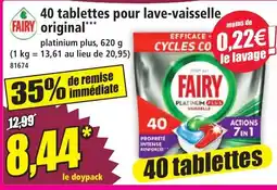 Norma FAIRY tablettes pour lave-vaisselle original offre