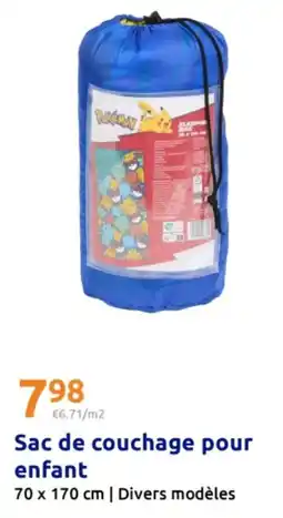 Action Pokémon Sac de couchage pour enfant offre