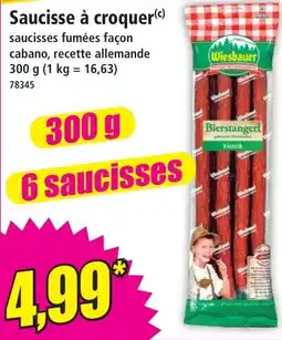 Norma Wiesbauer Saucisse à croquer offre
