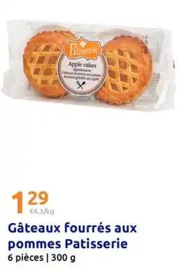 Action Patisserie Gâteaux fourrés aux pommes offre