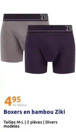 Action Ziki Boxers en bambou offre