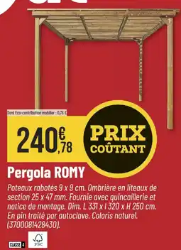 Bricorama Romy Pergola offre