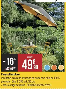 Bricorama Parasol bicolor offre
