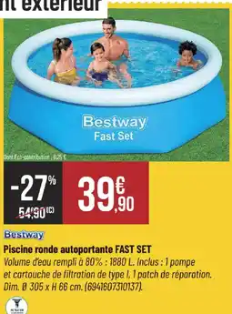 Bricorama Bestway Piscine ronde autoportante FAST SET offre