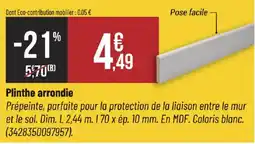 Bricorama Plinthe arrondie offre