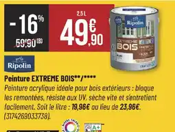 Bricorama Ripolin Peinture EXTREME BOIS offre