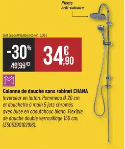 Bricorama CHANA Colonne de douche sans robinet offre