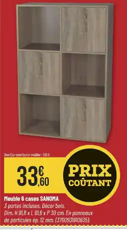 Bricorama SANOMA Meuble 6 cases offre