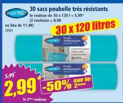 Norma Multitec 30 sacs poubelle très résistants offre