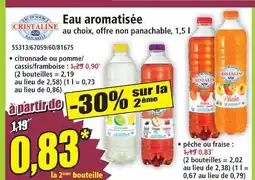 Norma Cristaline eau aromatisée citronnade ou pomme/cassis/framboise offre