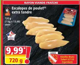 Norma Escalopes de poulet extra tendre offre