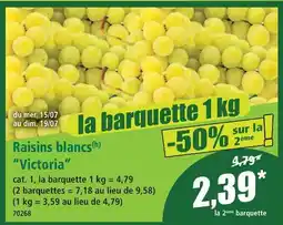 Norma Victoria raisins blancs offre