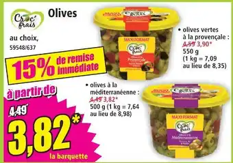 Norma Croc'frais olives vertes à la provençale offre