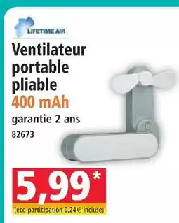Norma Garantie 2 ans ventilateur portable pliable offre