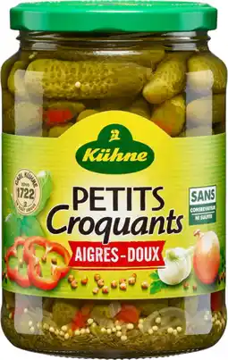 Auchan Kuhne cornichons petits croquants aigres-doux kuhne offre