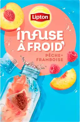 Auchan Lipton infuse à froid pêche framboise lipton offre
