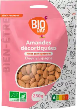 Auchan Supermarché Bioday amandes décortiquées bio bioday offre