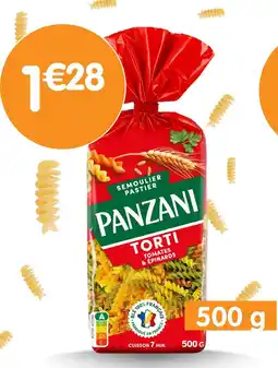 b&m Panzani pâtes torti tomates épinards offre