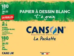 Auchan Canson maxi pochette 24 feuilles canson offre