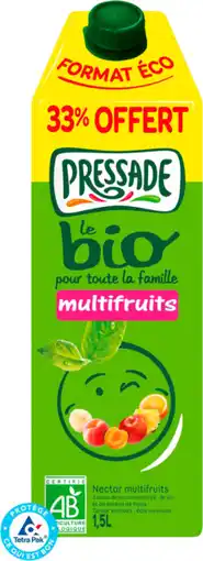 Auchan Pressade bio pressade nectar multifruits offre