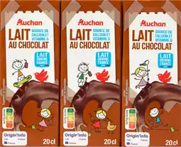 Auchan Auchan lait au chocolat avec paille auchan offre