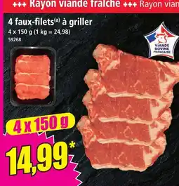 Norma Viande bovine française 4 faux-filets à griller offre