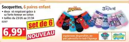 Norma Marvel socquettes spiderman 6 paires enfant offre