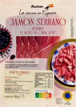 Auchan Auchan la cocina en espana jambon serrano stg la cocina en espana offre