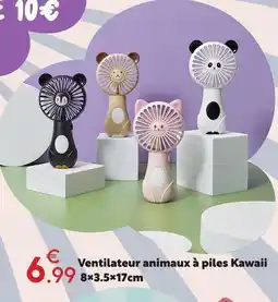 Maxi Bazar Ventilateur animaux à piles kawaii offre