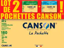 Auchan Canson double pochettes canson offre
