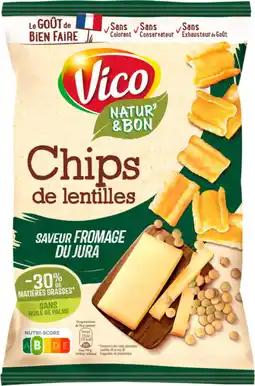 Auchan Vico chips de lentilles au fromage du jura vico offre
