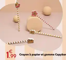 Maxi Bazar Crayon à papier et gomme capybara offre