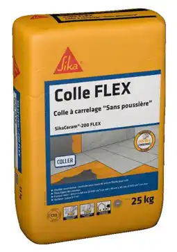 Brico Dépôt Colle sikaceram 200flex c2** 25 kg gris offre