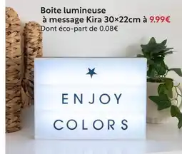 Maxi Bazar Boite lumineuse à message kira offre