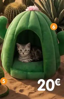b&m Couchage chat igloo cactus offre